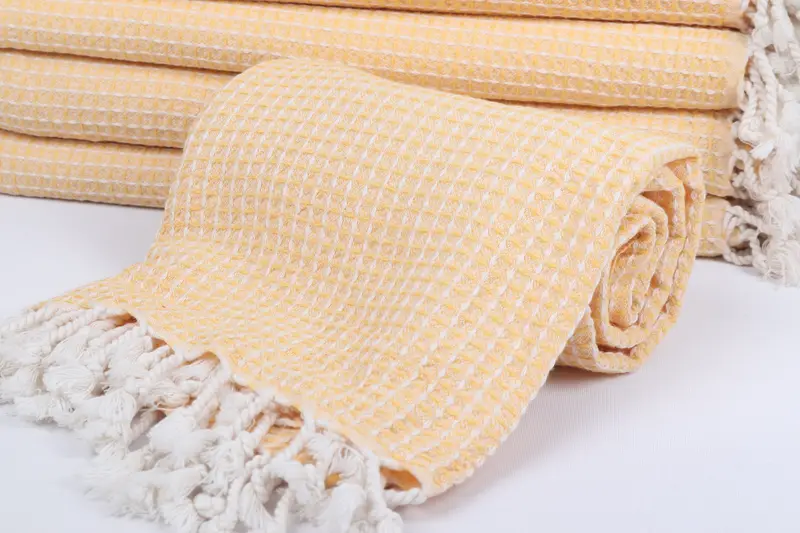 Summer Gift Ideas, Wedding Gift Ideas, Personalized Wedding Gift, Lightweight Turkish towel, Turkish hand towel, 68x36 Cotton Waffle Towel - 4