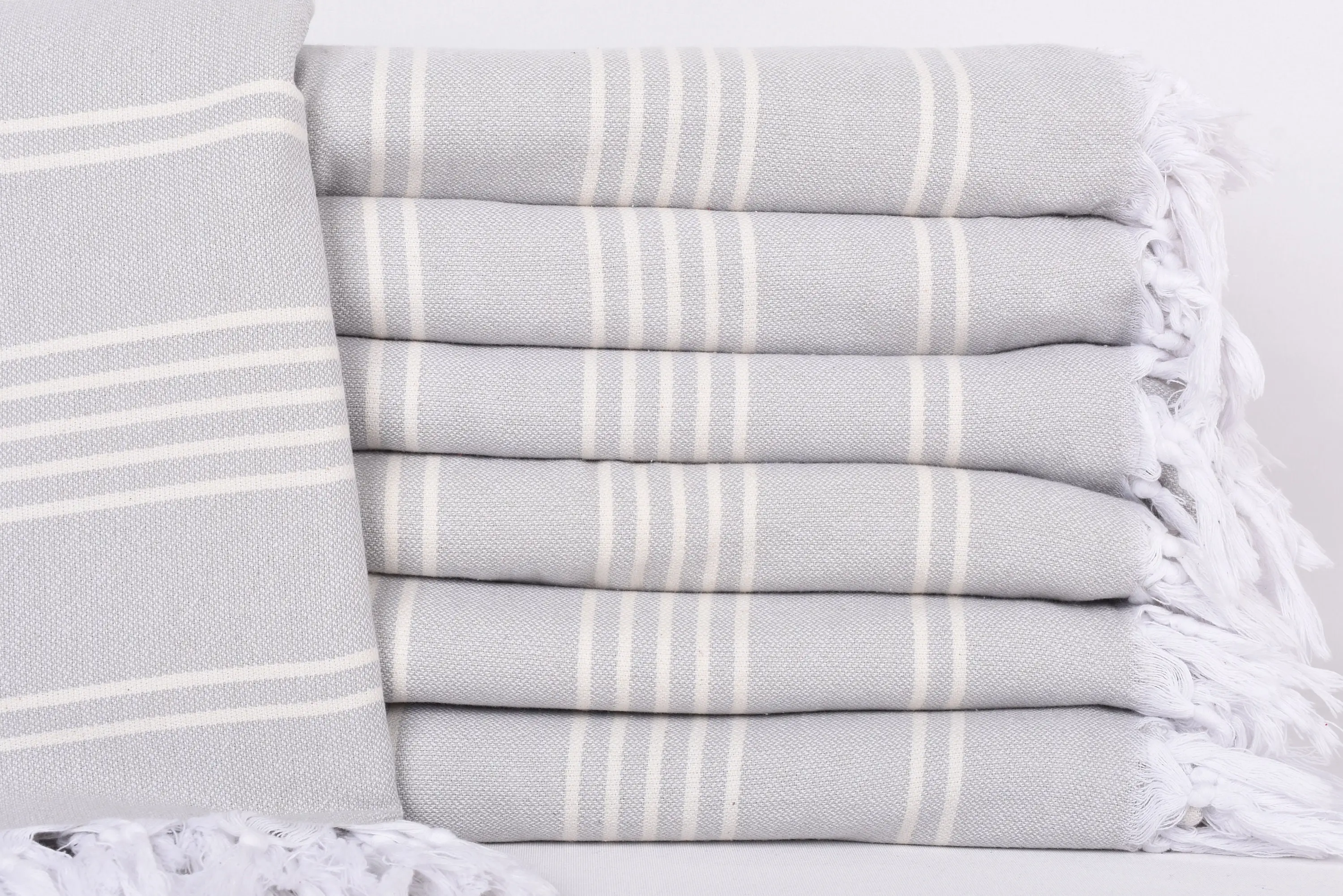 Beach Theme Bachelorette Party Light Gray Striped Throw, 95x71 Inches - 1