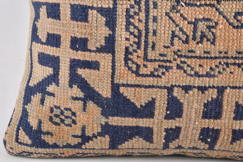 24x24 Blue Pillow, Pillow for Couch, Christmas Pillow Sham, Kilim Cushion Sham, Shabby Chic Cushion Cover, Cushion Cover, Pillow for Sofa - 4