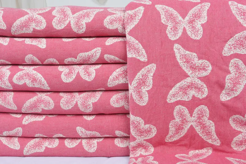 Throw Blanket, Personalized Gifts, Bachelorette Gifts, Organic Throw, 96x80 Cotton Butterfly Pattern Towel, Custom Gifts, Gift For The Home Decor - 3