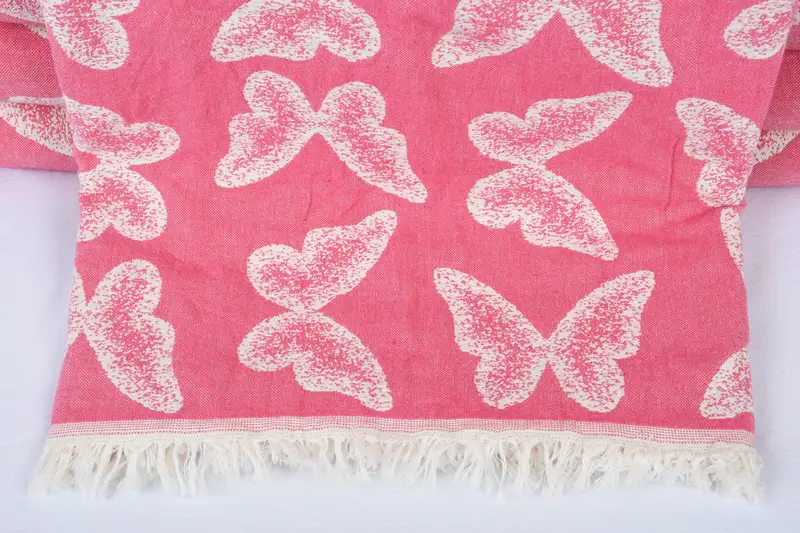 Throw Blanket, Personalized Gifts, Bachelorette Gifts, Organic Throw, 96x80 Cotton Butterfly Pattern Towel, Custom Gifts, Gift For The Home Decor - 2