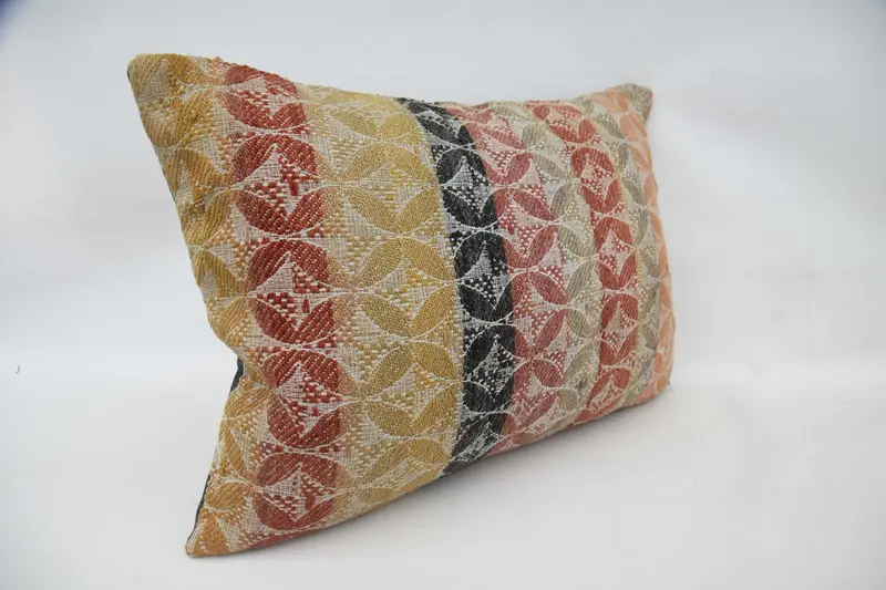 Kilim Cushion Sham, Pillow Case, Boho Chic Pillow, Antique Pillows, Hippie Throw Pillow Sham, 20x28 Yellow Pillow Case, Vintage Kilim Pillow - 3