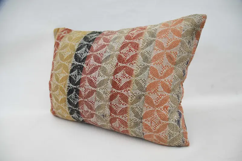Kilim Cushion Sham, Pillow Case, Boho Chic Pillow, Antique Pillows, Hippie Throw Pillow Sham, 20x28 Yellow Pillow Case, Vintage Kilim Pillow - 5