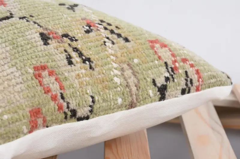 12x12 Green Cushion, Kilim Pillow, Ethnic Pillow Cover Cushion Case, Vintage Kilim Pillow, Southwestern Pillow Case, Throw Kilim Pillow, Pillow Case - 7