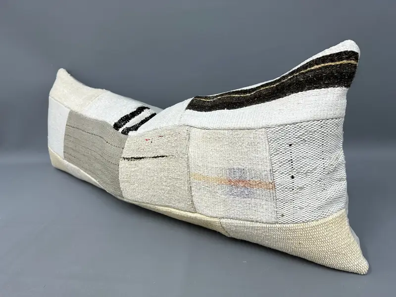 Nomadic Pillow, Pillow Cover, Boho Pillow, Floor Pillow Case, Home Decor Pillow, Armchair Pillow Cover, Pillow for Sofa, 16x43 Beige Cushion Cover - 3