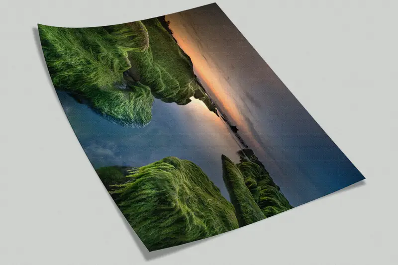 River Landscape Wall Poster, Sunset Wall Mural, Nature Landscape Wall Art, Green Wall Art, Sea Landscape Mural, View Wall Paper, - 3