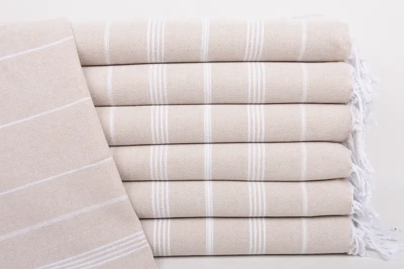 Monogram havlu, onun için kişiselleştirilmiş hediye, kişiselleştirilmiş mutfak havlu, 38x18 pamuklu çizgili havlu, kişiselleştirilmiş el havlu, nedime hediyeleri - 1