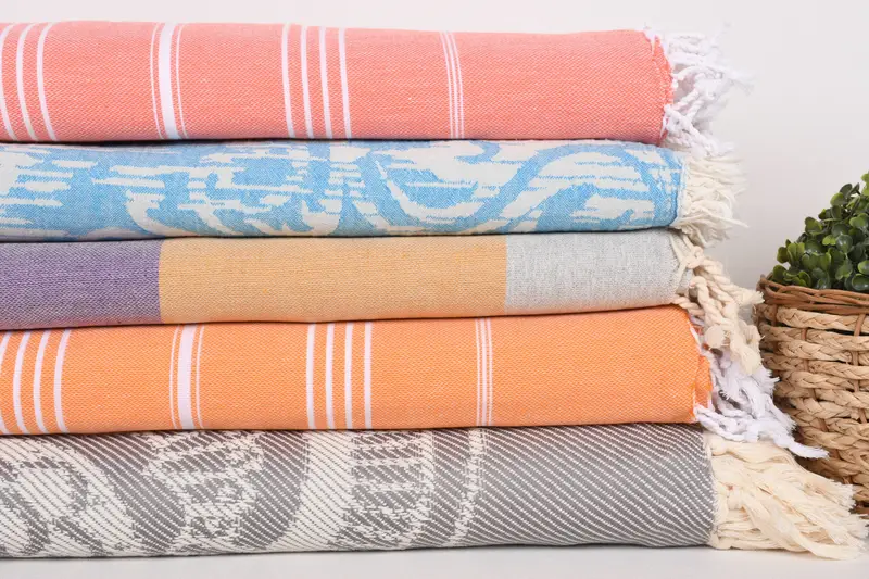 80x60 Cotton Set of 5 Towel, Beach Theme Bachelorette Party, Bridesmaid Gifts, Quenn Bedspread, Monogram Blanket, Personalized Blanket - 3