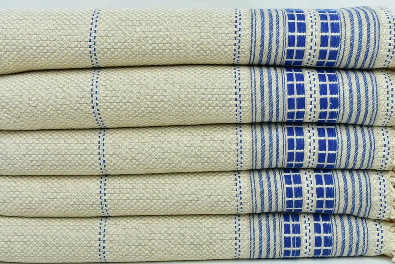 Customized Turkish Towel, Kids Beach Towel, Travel towel, Turkish bath towel, Handmade Gift, 68x40 Linen Striped Towel, House Warming Gift - 2