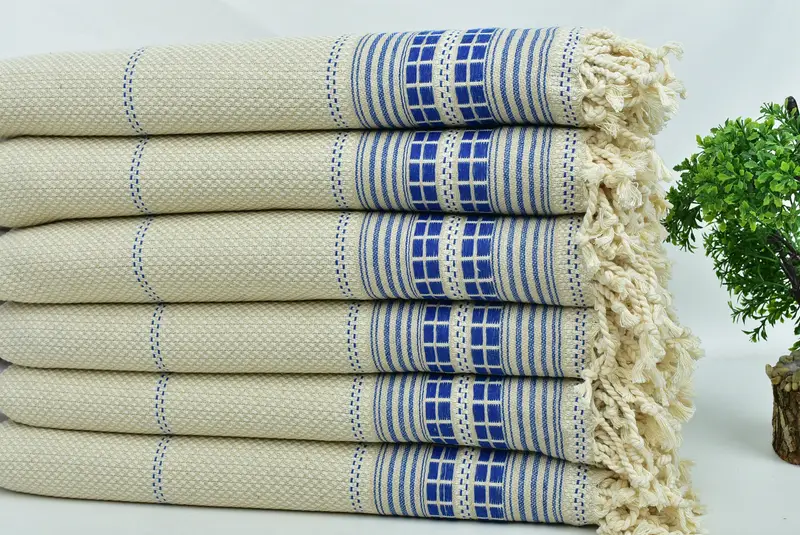 Customized Turkish Towel, Kids Beach Towel, Travel towel, Turkish bath towel, Handmade Gift, 68x40 Linen Striped Towel, House Warming Gift - 3