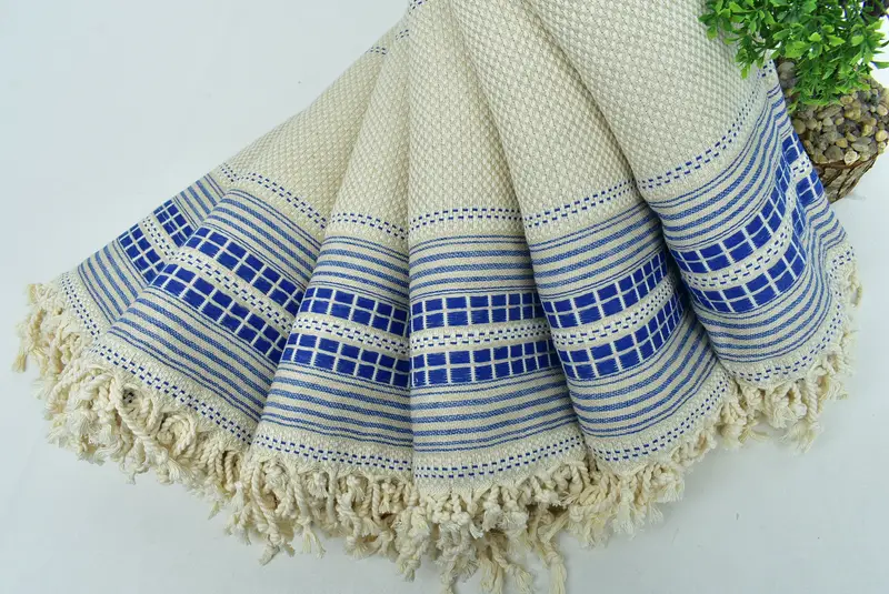 Customized Turkish Towel, Kids Beach Towel, Travel towel, Turkish bath towel, Handmade Gift, 68x40 Linen Striped Towel, House Warming Gift - 4