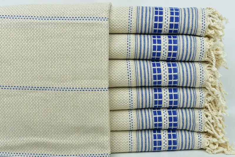 Customized Turkish Towel, Kids Beach Towel, Travel towel, Turkish bath towel, Handmade Gift, 68x40 Linen Striped Towel, House Warming Gift - 1