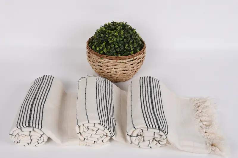 Toalla suave, toalla a rayas de algodón de 70x40, toalla de algodón, favores de Navidad, toalla de baño turco, toalla de baño turca ligera de gran tamaño EE. UU., Toalla de yoga - 8