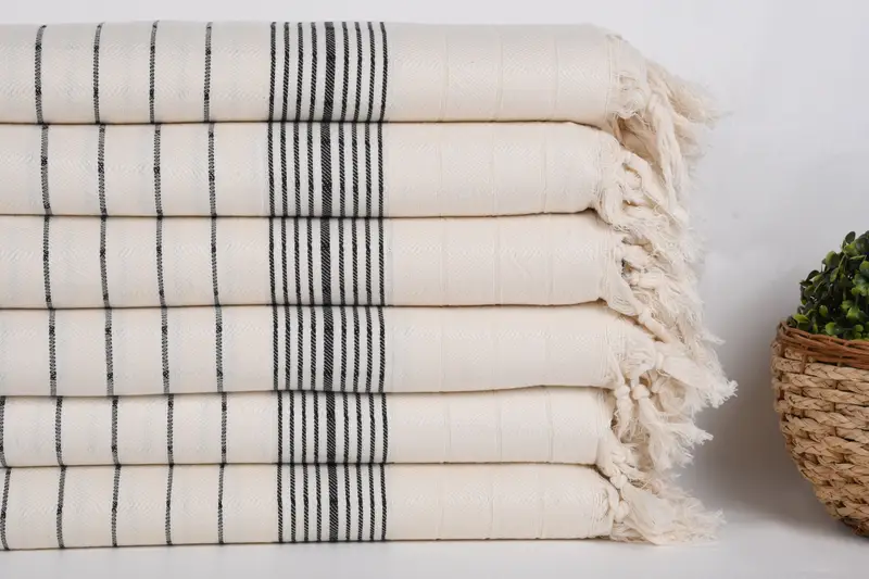 Toalla suave, toalla a rayas de algodón de 70x40, toalla de algodón, favores de Navidad, toalla de baño turco, toalla de baño turca ligera de gran tamaño EE. UU., Toalla de yoga - 2