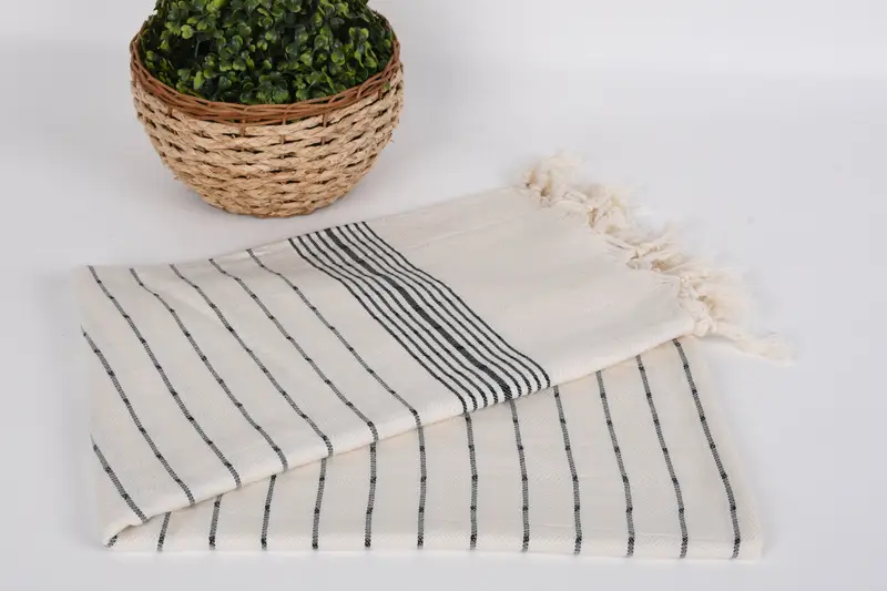 Toalla suave, toalla a rayas de algodón de 70x40, toalla de algodón, favores de Navidad, toalla de baño turco, toalla de baño turca ligera de gran tamaño EE. UU., Toalla de yoga - 4