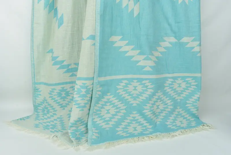 Housewarming Gift, Woven Throw Blanket, Personalized Blanket, Bridesmaid Gifts Personalized, Christmas Tablecloth, 84x56 Cotton Kilim Towel - 8