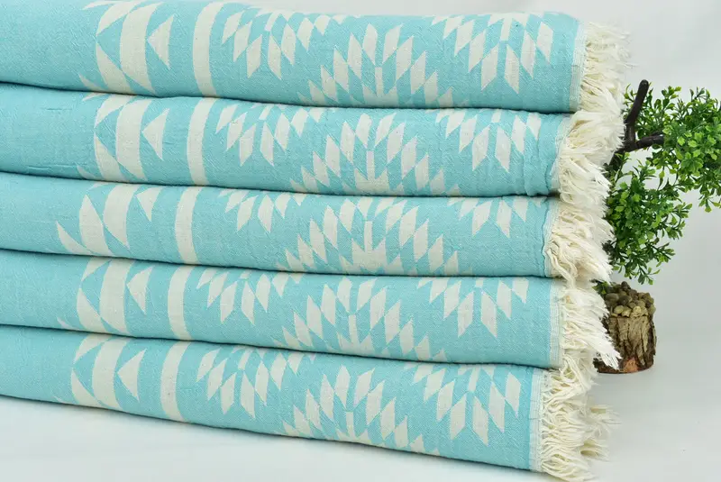 Housewarming Gift, Woven Throw Blanket, Personalized Blanket, Bridesmaid Gifts Personalized, Christmas Tablecloth, 84x56 Cotton Kilim Towel - 4