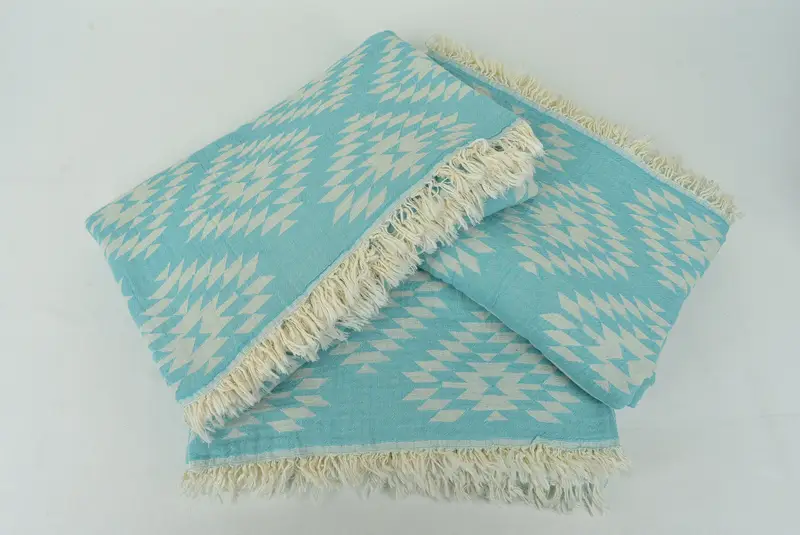 Housewarming Gift, Woven Throw Blanket, Personalized Blanket, Bridesmaid Gifts Personalized, Christmas Tablecloth, 84x56 Cotton Kilim Towel - 7