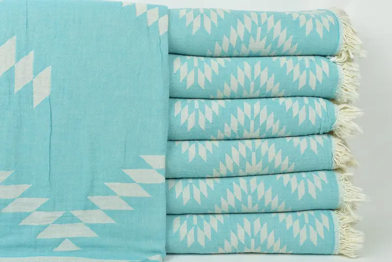 Housewarming Gift, Woven Throw Blanket, Personalized Blanket, Bridesmaid Gifts Personalized, Christmas Tablecloth, 84x56 Cotton Kilim Towel - 2