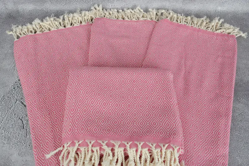 Custom Name Towel, 70x40 Cotton Diamond Towel, Beach Theme Wedding Gift, Organic Turkish towel, Christmas Gift, Personalized Beach Towel, Bath towel - 4