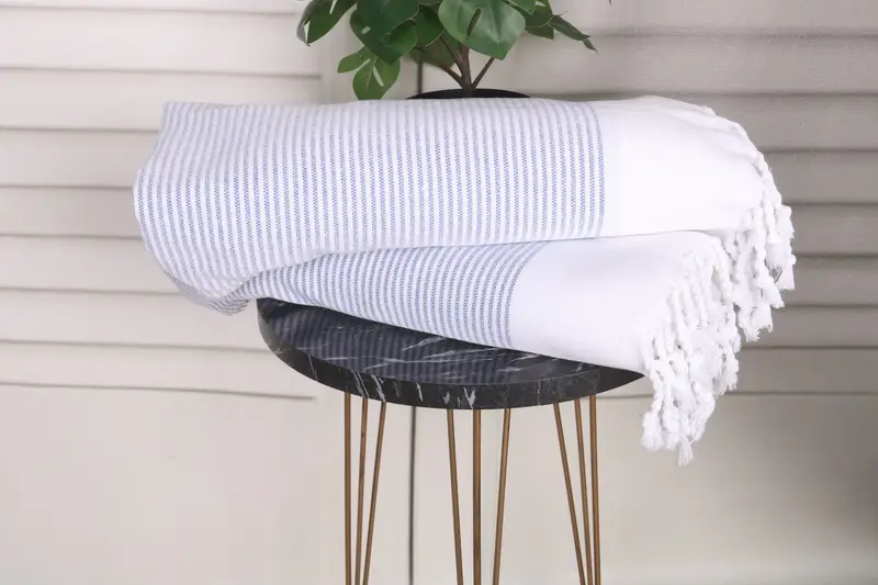 Wedding Shower Gift, Holiday Towel, Turkish Tea Towel, Kitchen Towel, Gift For Her, Bachelor Towel, Monogram Hand Towel, 40x18 Cotton Striped Towel - 3