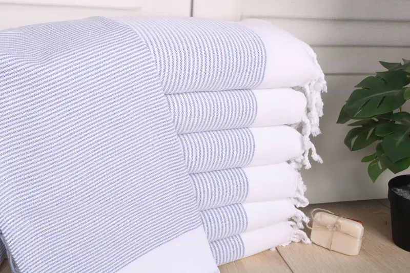 Wedding Shower Gift, Holiday Towel, Turkish Tea Towel, Kitchen Towel, Gift For Her, Bachelor Towel, Monogram Hand Towel, 40x18 Cotton Striped Towel - 1