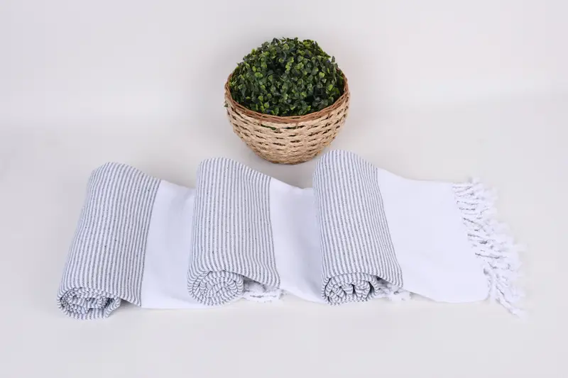 Turkish Towel Monogram, Embroidery Towel, Engagement Gift, Sand-resistant towel, Monogram Turkish Towel, Quick-dry towel, 70x36 Cotton Striped Towel - 8