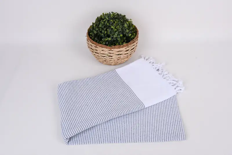 Turkish Towel Monogram, Embroidery Towel, Engagement Gift, Sand-resistant towel, Monogram Turkish Towel, Quick-dry towel, 70x36 Cotton Striped Towel - 4