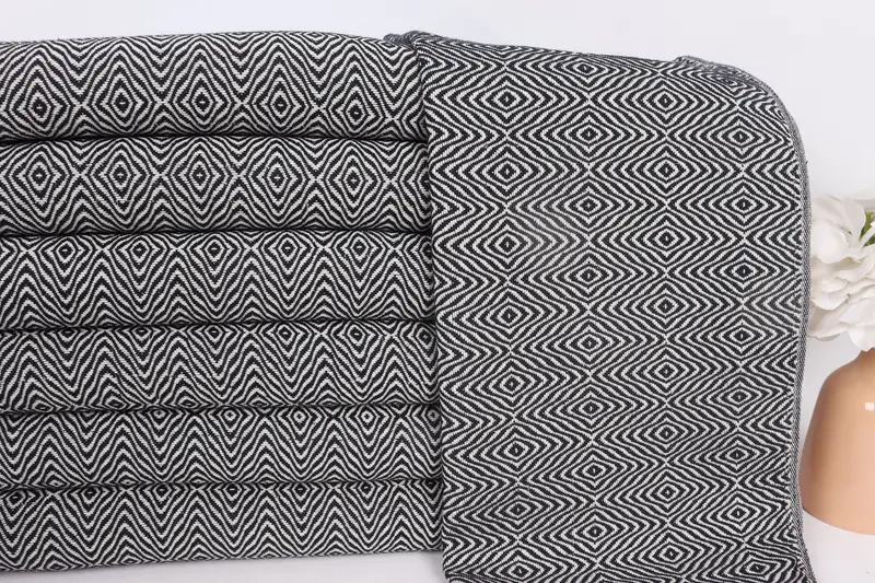 Monogram Kitchen Towel, Summer Towel, Halloween Gifts, Kitchen Towel, Bridal Shower Gift, Personalized Gifts, 36x18 Cotton Zigzag Diamond Towel - 2
