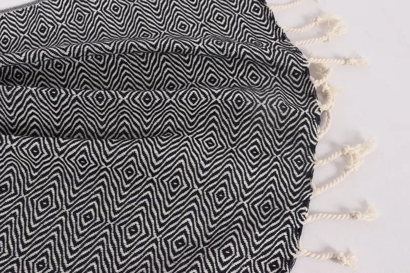 Monogram Kitchen Towel, Summer Towel, Halloween Gifts, Kitchen Towel, Bridal Shower Gift, Personalized Gifts, 36x18 Cotton Zigzag Diamond Towel - 8