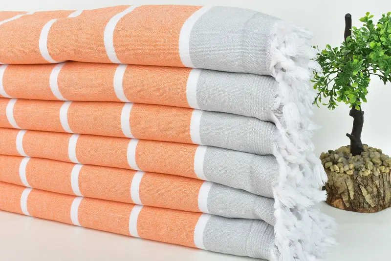 Personalized Turkish Towel, 68x40 Cotton Striped Terry Towel, Peshtemal Towel, Gift For Him, Customized Turkish Towel, Bridal Shower Gift, Home Gift - 3