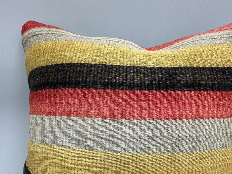 Cushion Cover, 18x18 Red Cushion Case, Vintage Kilim Throw Pillow, Turkish Pillow, Designer Throw Pillow Sham, Interior Designer Pillow - 5
