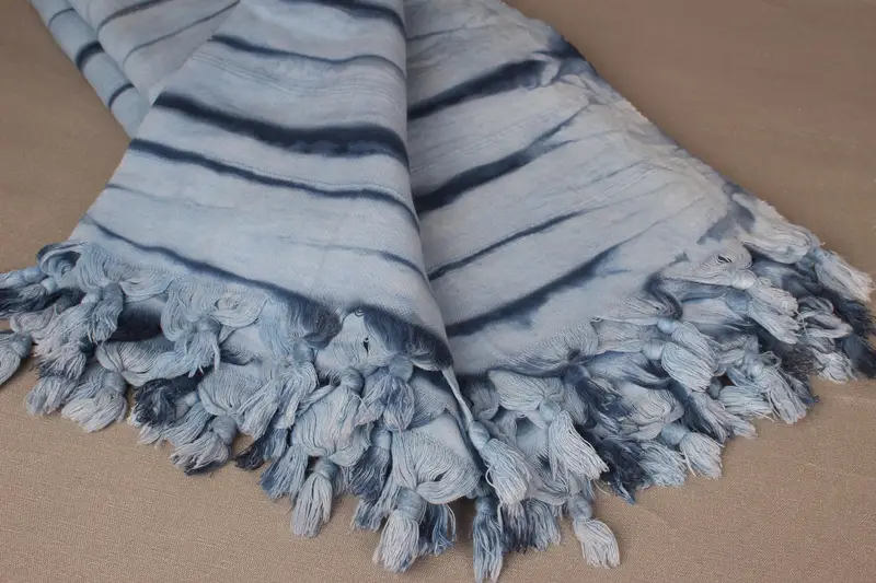 Halloween Gifts, Halloween Bachelorette Party, Bedspread, Wedding Favors, 96x80 Cotton Striped Tie Dye Towel, Woven Throw Blanket, Organic Throw - 8