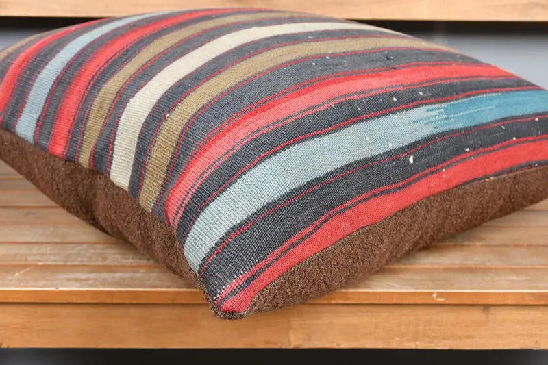 Pillow Cover, Turkish Pillow, Kilim Cushion Sham, 24x24 Red Pillow Case, Tribal Pillow Sham, Boho Pillow, Customized Pillow - 4