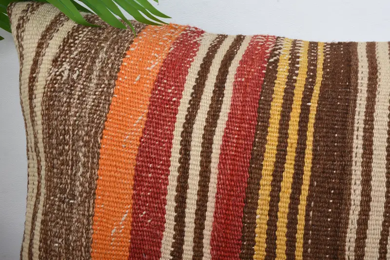Cushion Cover, 12x20 Yellow Pillow Sham, Decorative Bolster Pillow Case, Sustainable Pillow, Home Decor Pillow, Boho Pillow, Vintage Pillow - 2