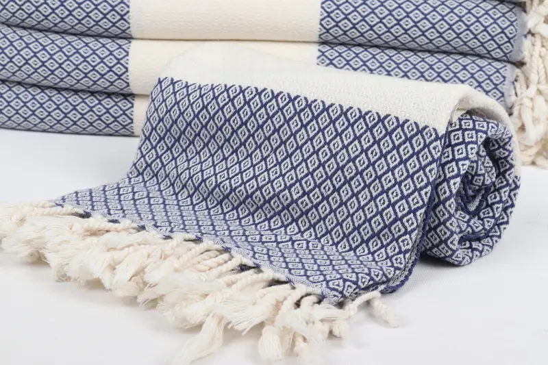 Monogrammed Beach Towel, Cotton towel, Memorial Gift, Personalized Gift, 70x36 Linen Diamond Towel, Luxury Turkish beach towel with fringe - 4