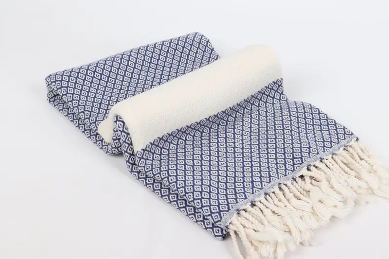 Monogrammed Beach Towel, Cotton towel, Memorial Gift, Personalized Gift, 70x36 Linen Diamond Towel, Luxury Turkish beach towel with fringe - 6