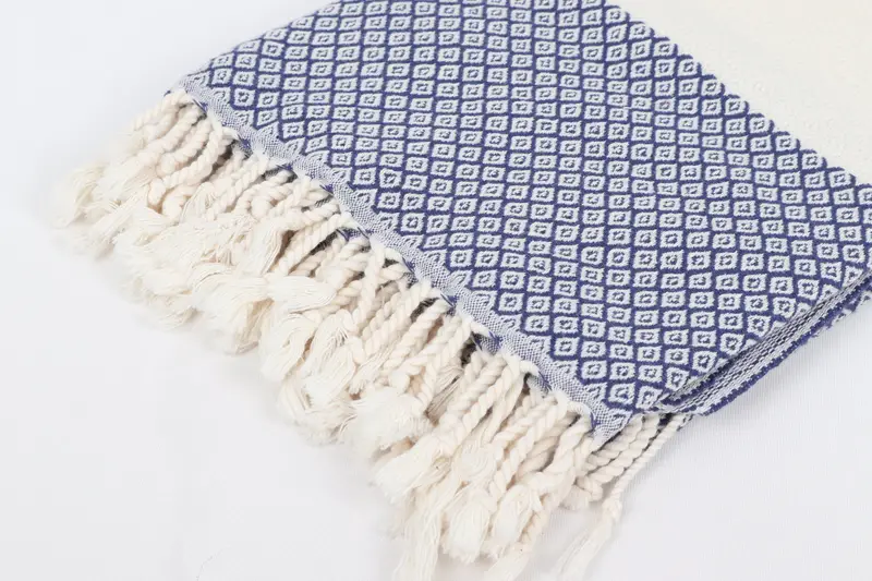 Monogrammed Beach Towel, Cotton towel, Memorial Gift, Personalized Gift, 70x36 Linen Diamond Towel, Luxury Turkish beach towel with fringe - 7