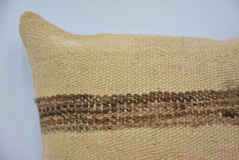 Pillow Case, Office Chair Pillow Case, Boho Pillow Sham Cover, Handwoven Pillow Cover Cushion, Pillow for Couch, 14x14 Beige Pillow, Antique Pillows - 2