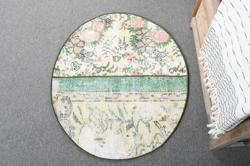 Alfombra beige y verde, 8 x 9 m, elegante diseño liso