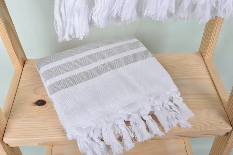 Turkish towel, Personalized Bridesmaid Beach Towel, Large Turkish Towel, Gift For Best Friend, Absorbent towel, 70x40 Cotton Herringbone Towel - 5