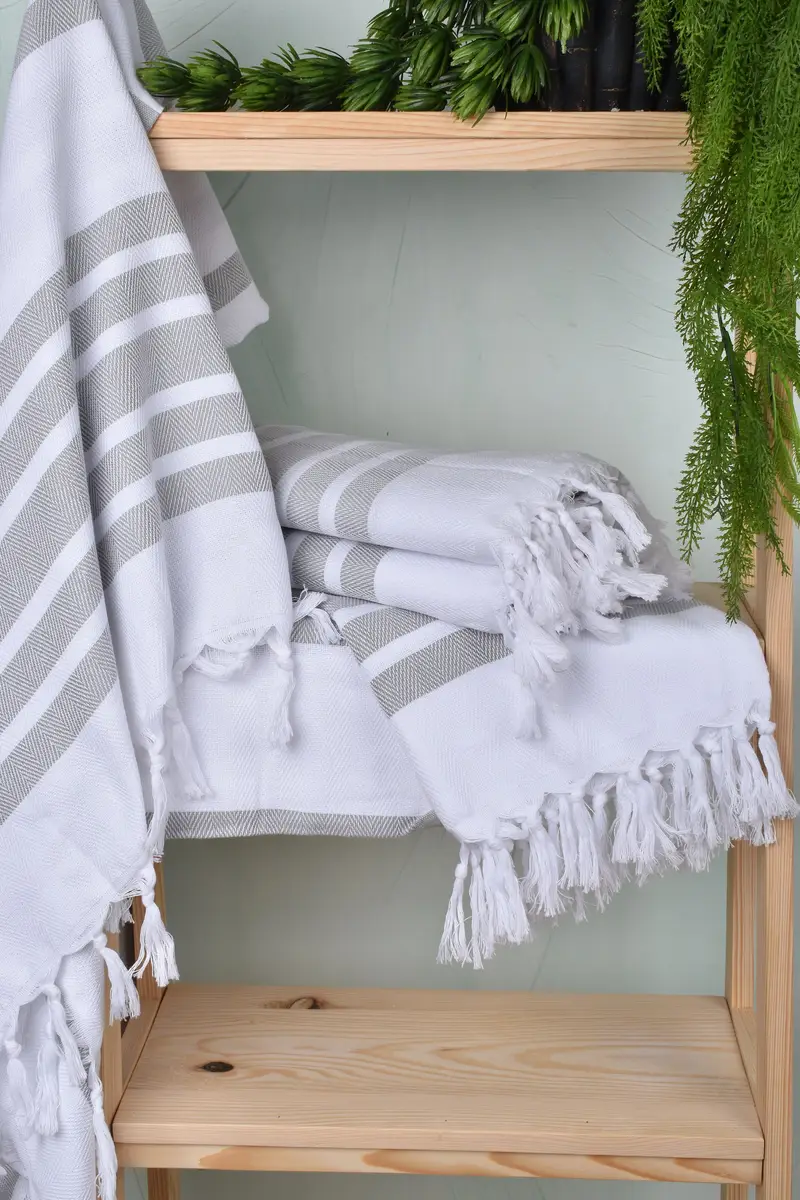 Turkish towel, Personalized Bridesmaid Beach Towel, Large Turkish Towel, Gift For Best Friend, Absorbent towel, 70x40 Cotton Herringbone Towel - 6