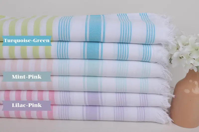 Personalized Turkish Towel, Bridesmaid Gift, Bachelor Party Favors, Gift Towel, 36x7 Cotton Striped Towel, Summer Gift, Turkish Towel Bulk - 1