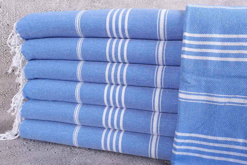 Kişiye Özel Organik Türk Havlusu, Bej, Çizgili, 40x71 İnç