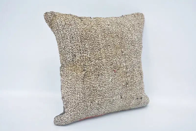 14x14 Beige Cushion, Pillow for Sofa, Boho Pillow Sham Cover, Vintage Kilim Pillow Pillow, Accent Pillow, Pillow Cover, Kilim Pillow - 3