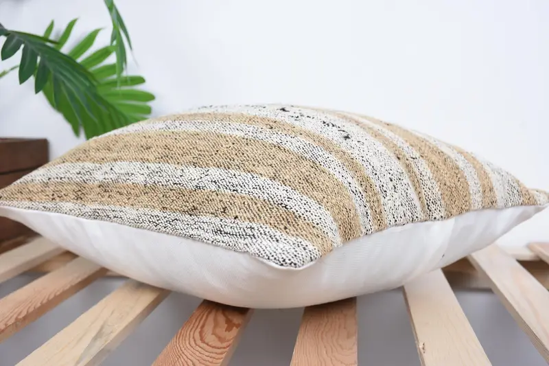 16x16 White Pillow Case, Turkish Kilim Pillow, Vintage Pillow Case, Gift Pillow, Neutral Pillow, Boho Pillow, Pillow - 6