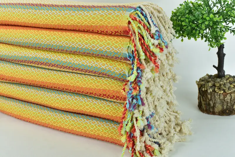 70x40 Cotton Diamond Towel, Organic Cotton Towel, Turkish beach towel, Sand-free towel, Absorbent towel, Bachelorette Party Favors Beach - 3