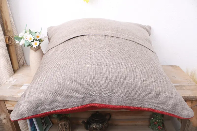 Turkish Kilim Pillow, Ethnic Pillow, Pillow Case, 20x20 Red Pillow Case, Throw Kilim Pillow, Toss Pillow, Home Decor Pillow - 7