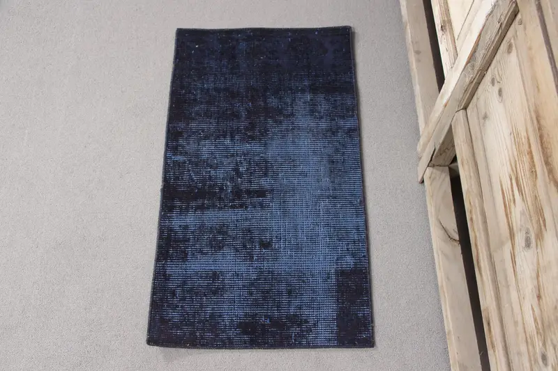 Mavi ve Mor Puantiyeli Halı, 1,4x2,6 ft Şık Dekor