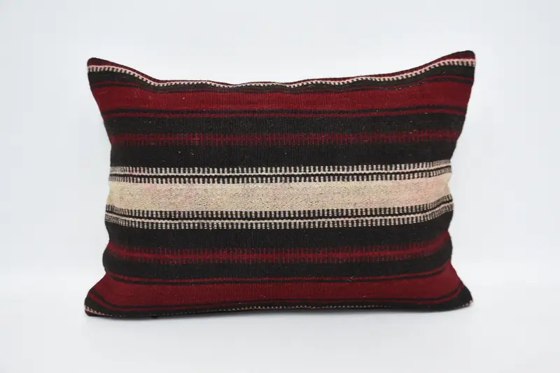 Turkish Striped Cushion Case, Red Gift 20x28 inch Pillow - 1